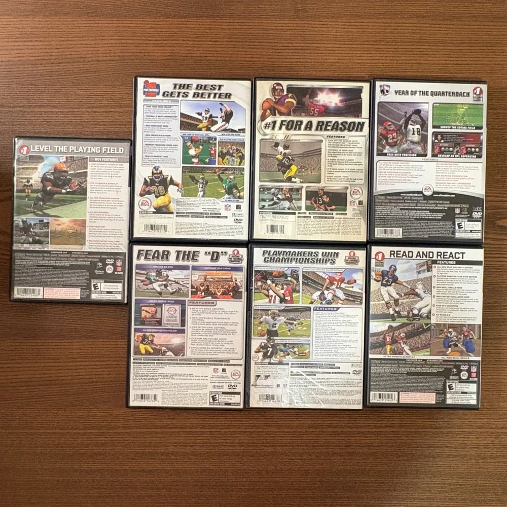 EA Sports Madden NFL Video Game Lot PlayStation 2 PS2 7 Games ‎ Good Conditio